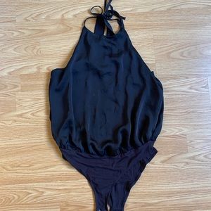 Black sleeveless body suit